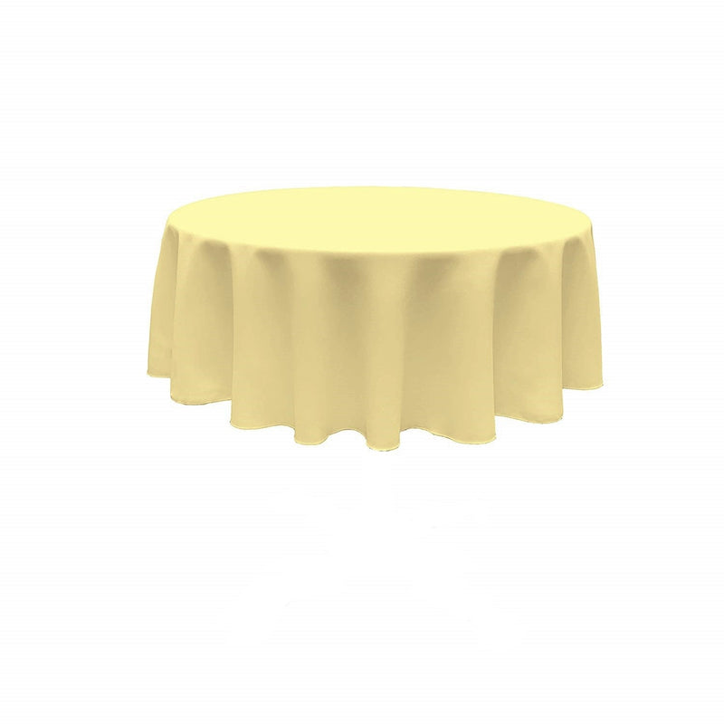 90" Round Tablecloth - Solid Polyester Round Full Table Cover Available in Different Colors