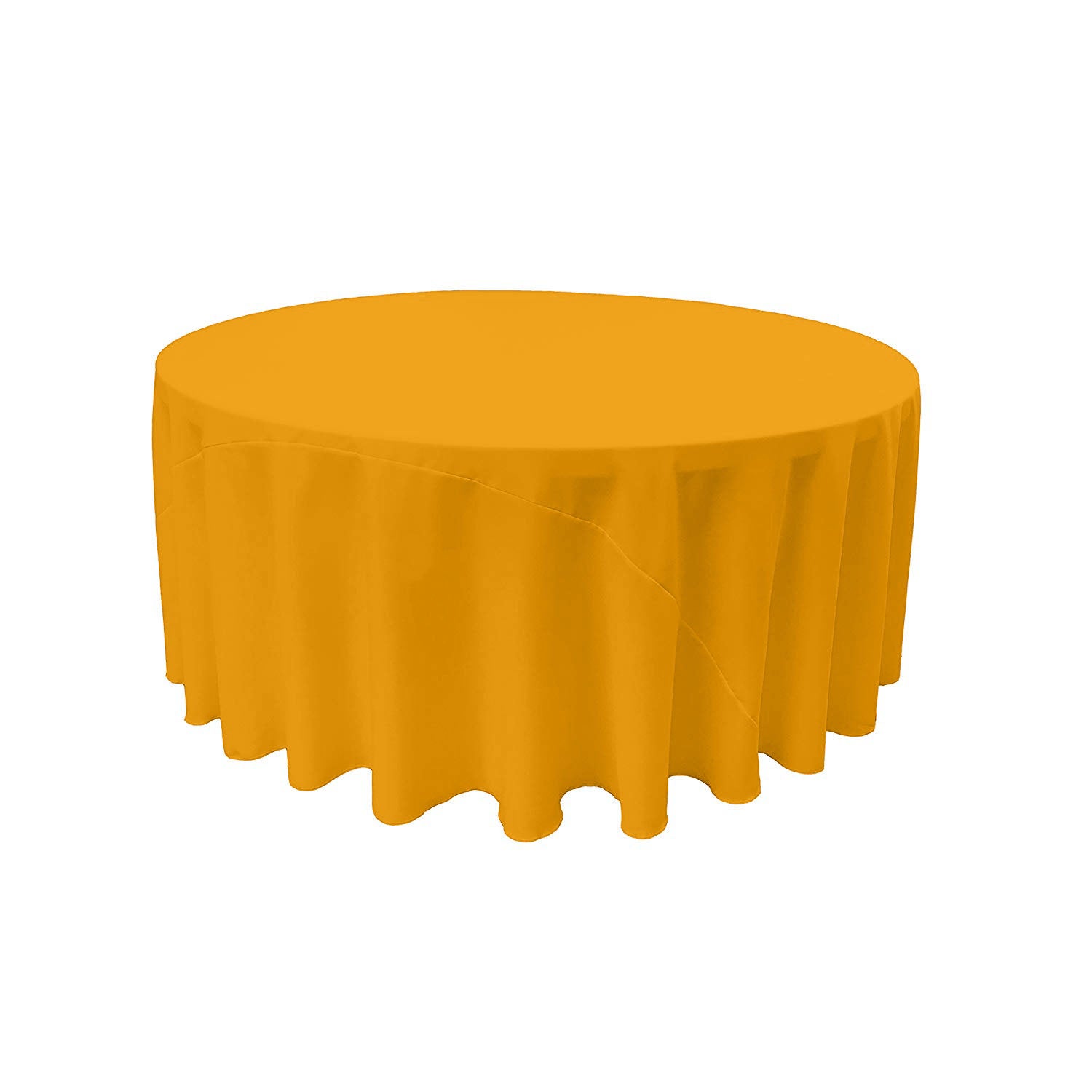 90" Round Drape Solid Tablecloth - Round Full Table Cover 3 Part Stitched Available in 84 Colors