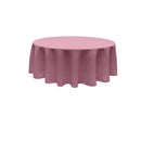 84" Round Tablecloth - Solid Polyester Round Full Table Cover Available in Different Colors