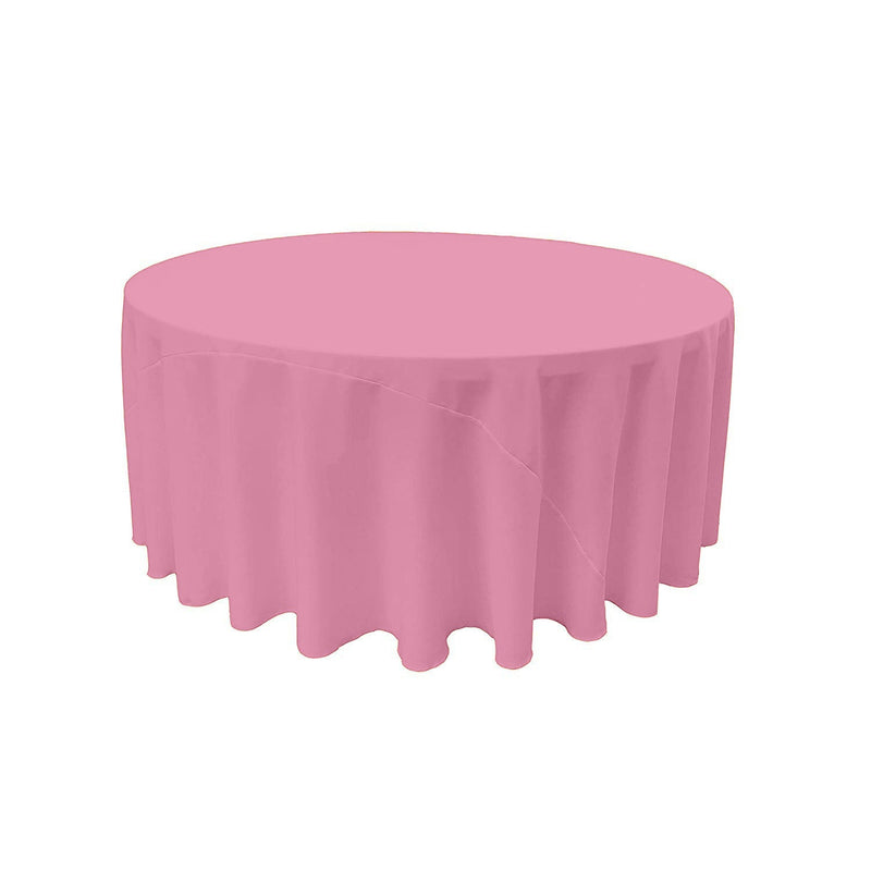 84" Round Drape Solid Tablecloth - Round Full Table Cover 3 Part Stitched Available in 84 Colors