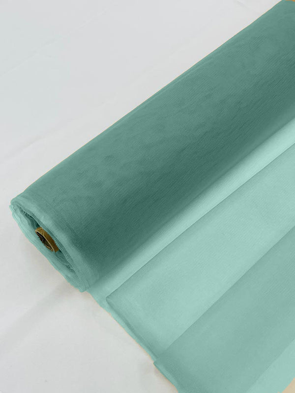 Illusion Mesh Sheer Fabric - Mint - 60" Wide Illusion Mesh Fabric Sold By The Yard