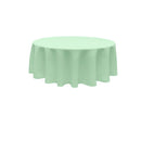 90" Round Tablecloth - Solid Polyester Round Full Table Cover Available in Different Colors