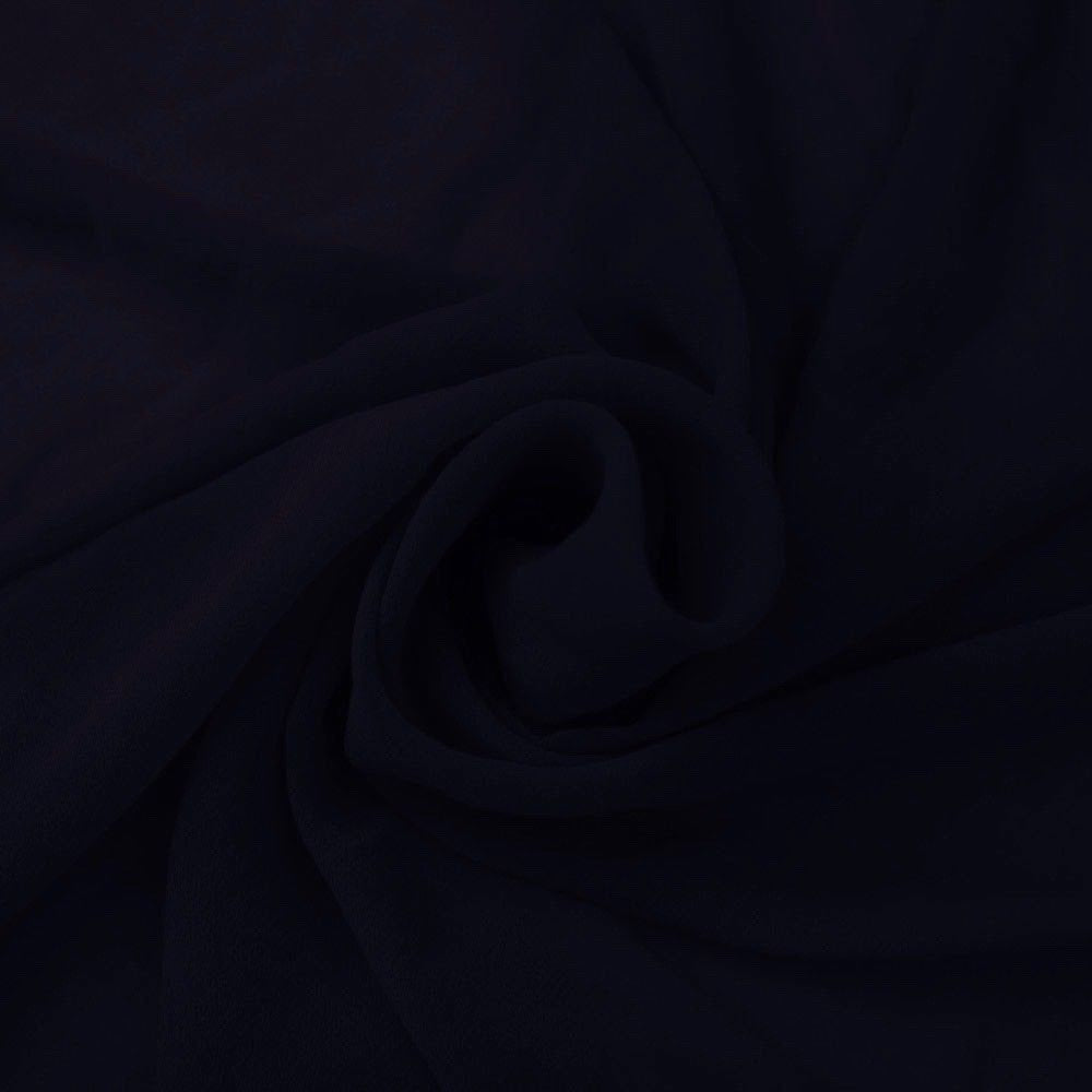 Hi Multi Chiffon Fabric - Navy Blue - Chiffon High Quality Design Fabric Sold By The Yard 60"