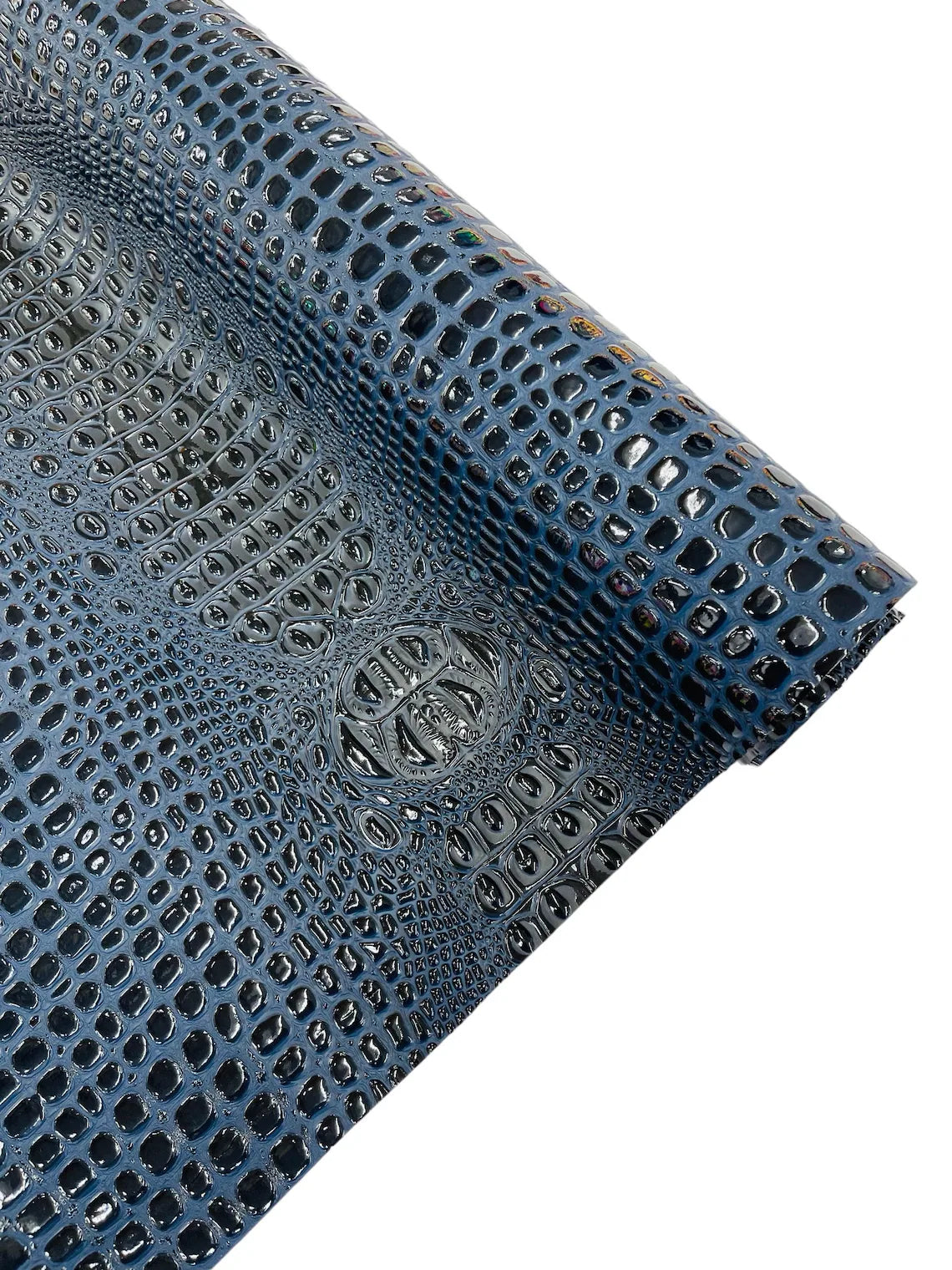 Gator Embossed Vinyl Leather Fabric - Different Colors - Sold By The Yard