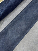 Shimmer Glitter Mesh Fabric - Navy Blue - Shiny Glitter Dots Design on Lace Mesh Sold By Yard