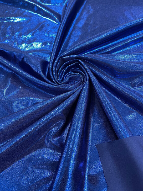 Mystique Foil Fabric - Navy Blue - 58/60" 4 Way Stretch Iridescent Foggy Foil Fabric Nylon/Spandex By Yard