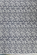 Shimmer Glitter Flower Fabric - Navy Blue - Small Glitter Flower Design on Lace Sold By Yard