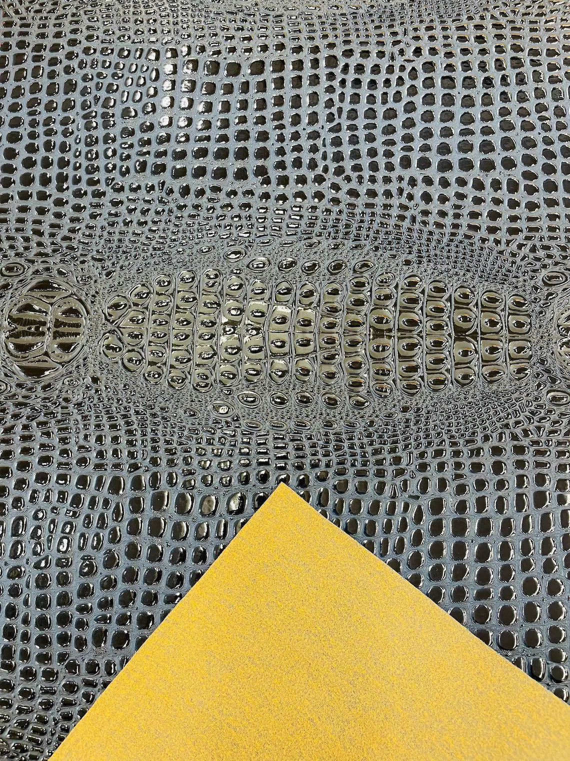 Gator Embossed Vinyl Leather Fabric - Different Colors - Sold By The Yard