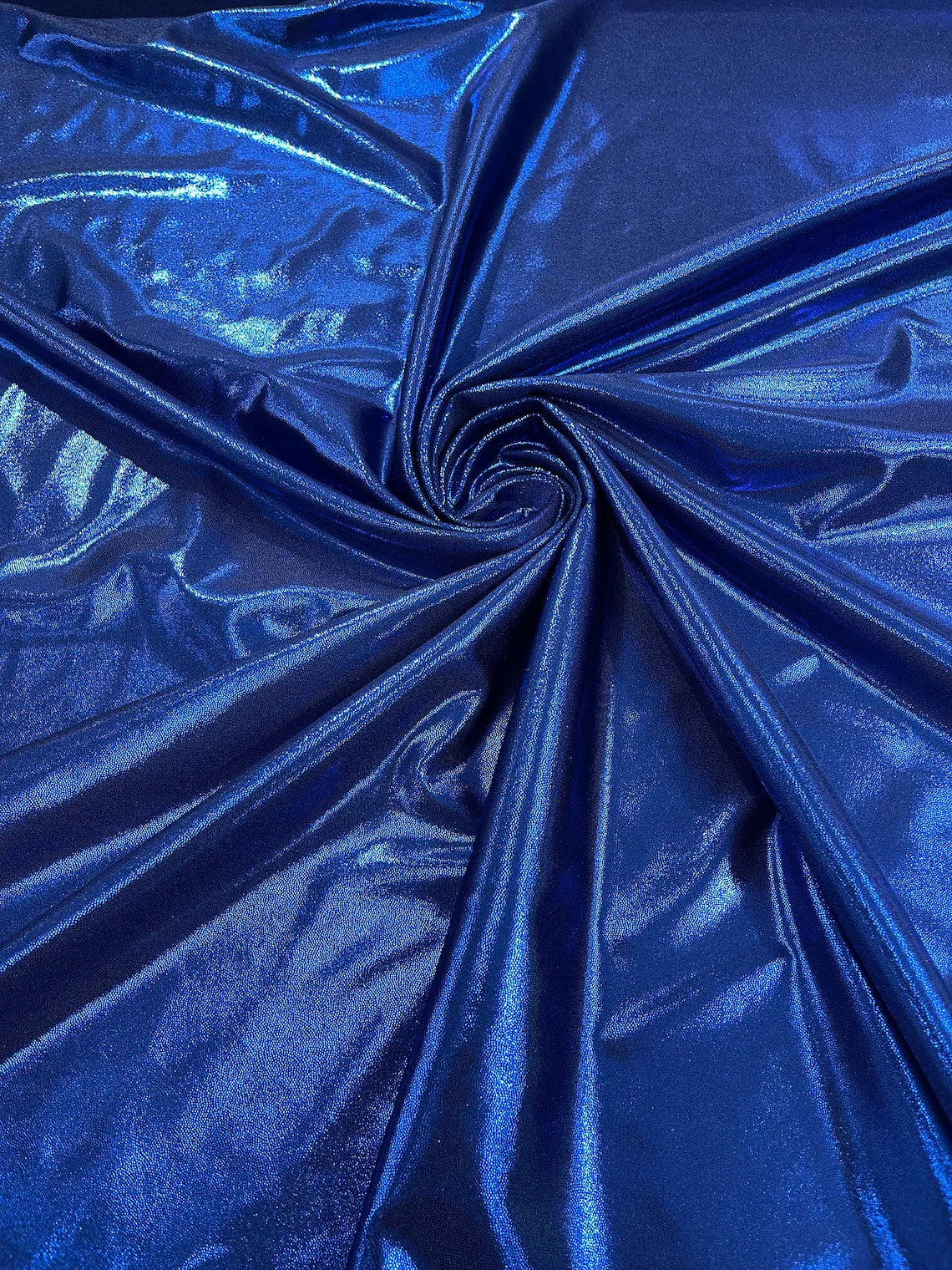 Mystique Foil Fabric - Navy Blue - 58/60" 4 Way Stretch Iridescent Foggy Foil Fabric Nylon/Spandex By Yard
