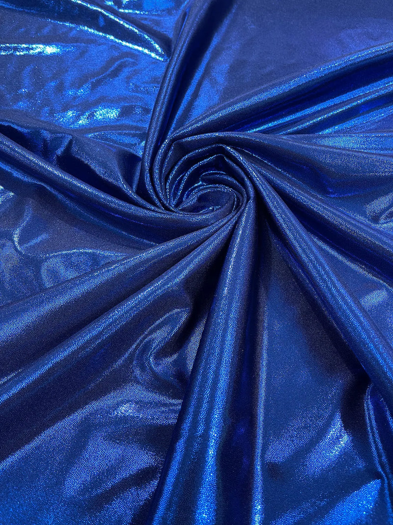 Mystique Foil Fabric - Royal Blue - 58/60 4 Way Stretch Iridescent Fo