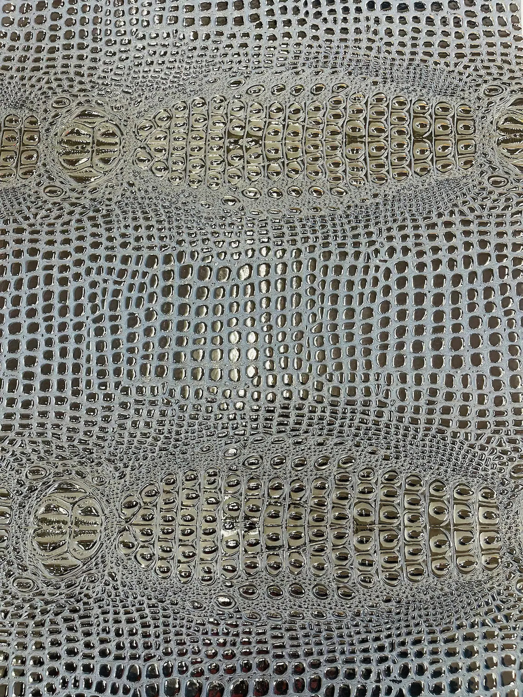 Gator Embossed Vinyl Leather Fabric - Different Colors - Sold By The Yard