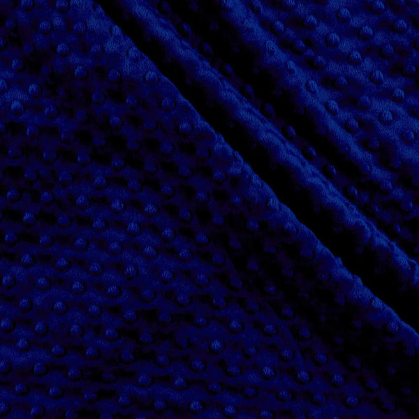 Minky Dimple Dot Fabric - Navy Blue - Soft Cuddle Minky Dot Fabric 58/59" by the Yard