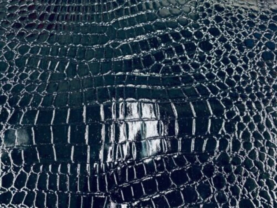 Alligator Embossed Vinyl Leather Fabric - Different Colors - Sold By The Yard
