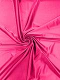 60" Heavy Shiny Satin Fabric - Neon Hot Pink - Stretch Shiny Satin Fabric Sold By Yard