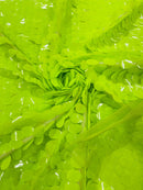 Jumbo Oval Sequins - Neon Lime Green - Paillette Big Oval Sequins Design Fabric By Yard