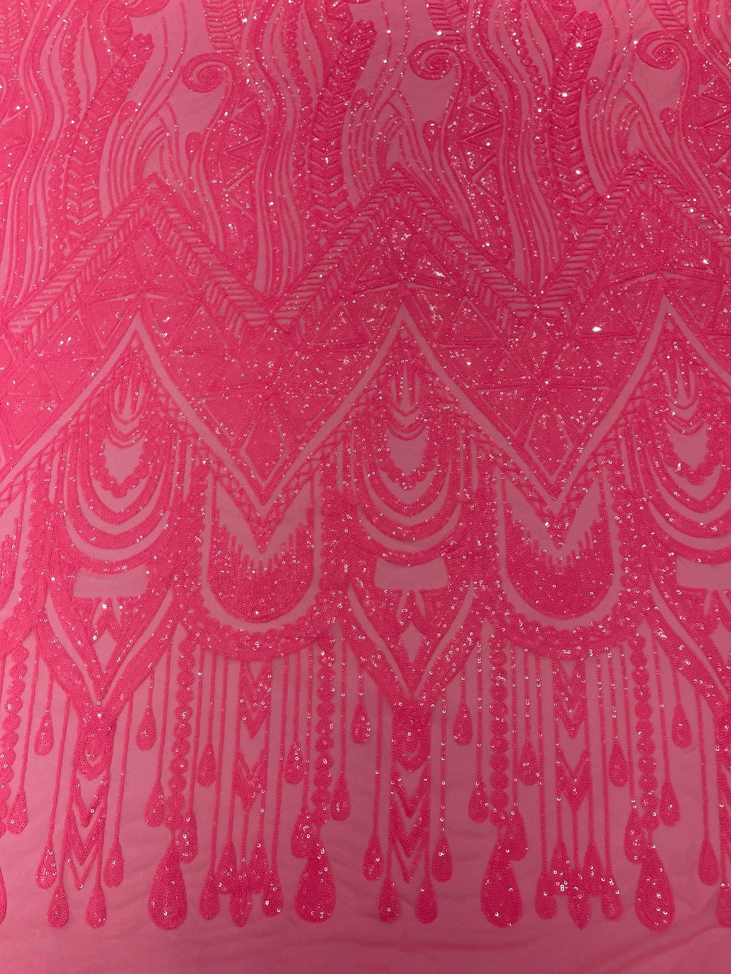 Fuchsia pink lace fabric - Guipure lace - lace fabric from