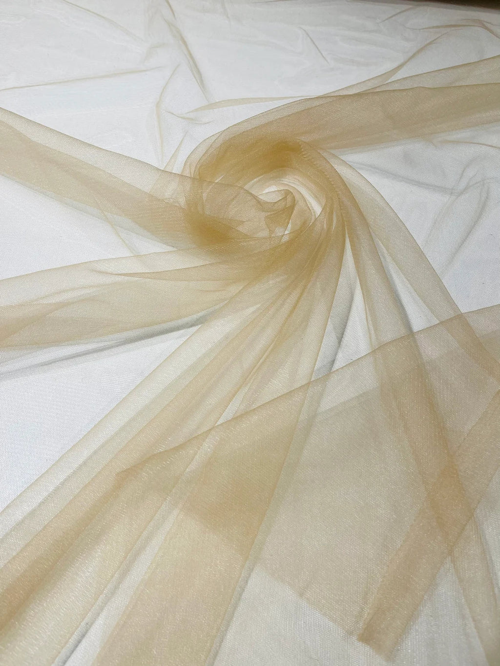 Illusion Mesh Sheer Fabric - Nude #2 - 60" Wide Illusion Mesh Fabric Sold By The Yard