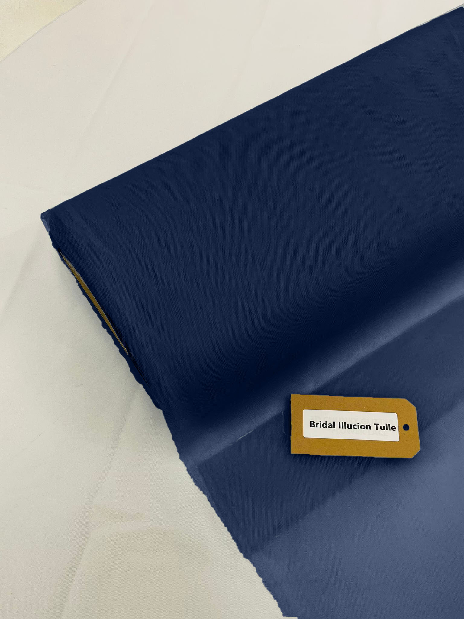 108" Tulle Illusion Fabric - Navy Blue - Premium Tulle Polyester Fabric Sold By Roll of 50 Yards