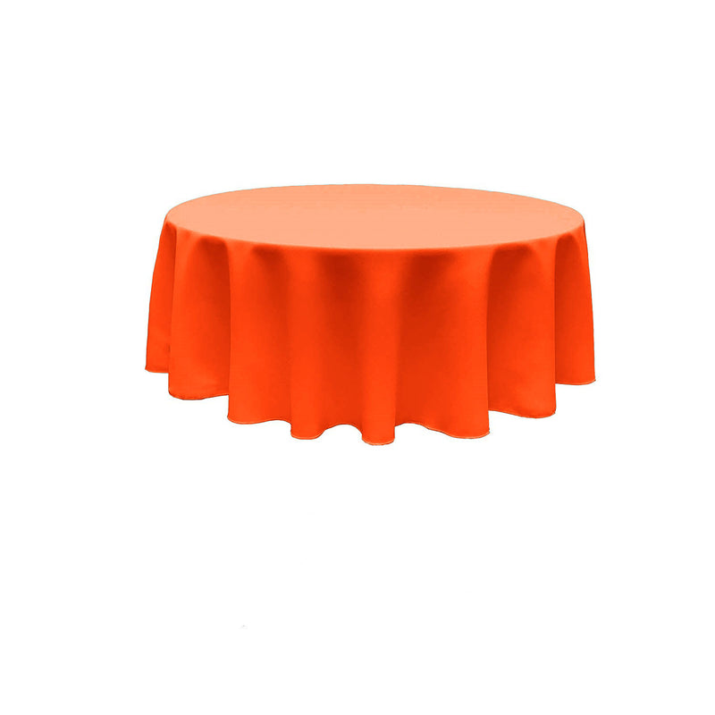 72" Round Tablecloth - Solid Polyester Round Full Table Cover Available in Different Colors