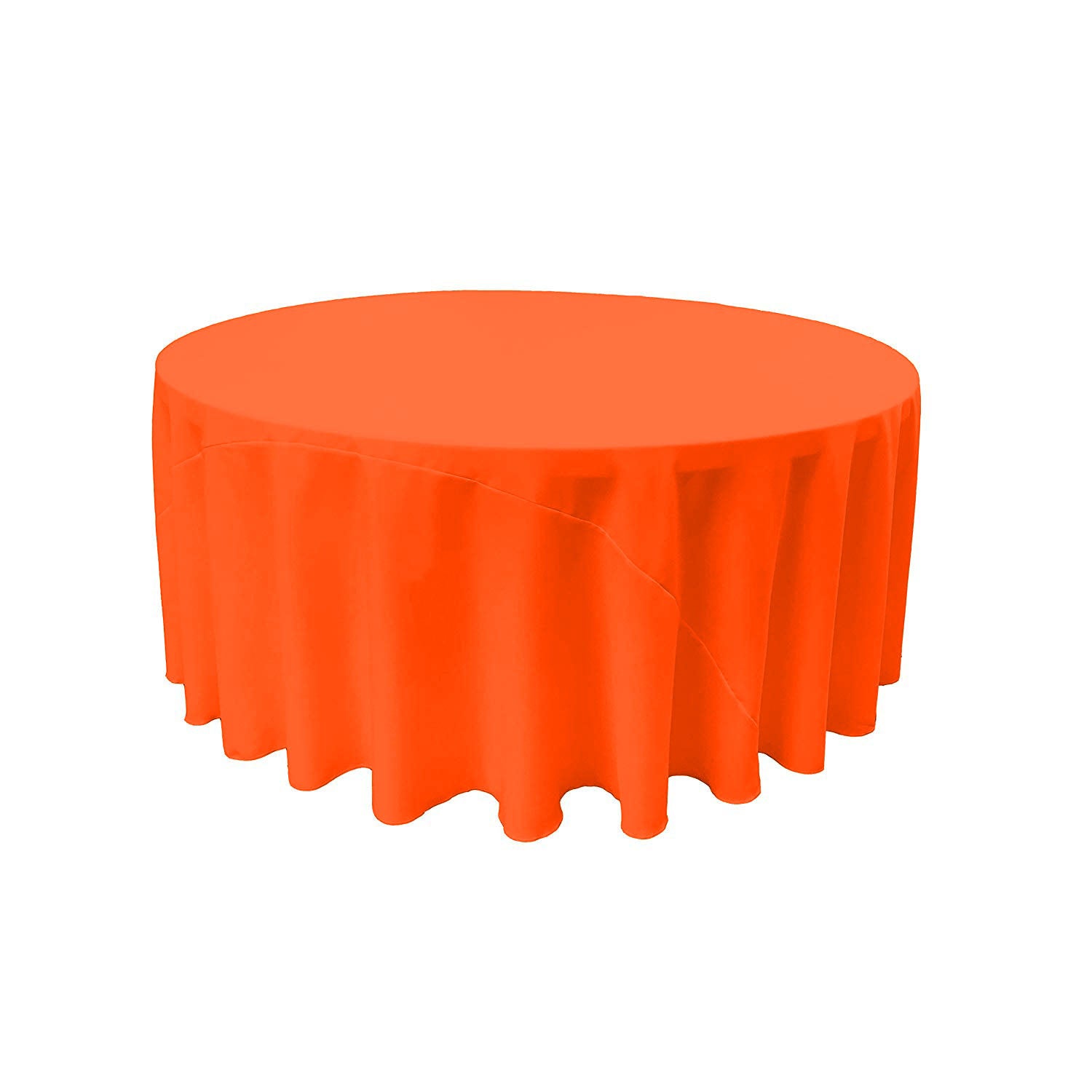 90" Round Drape Solid Tablecloth - Round Full Table Cover 3 Part Stitched Available in 84 Colors