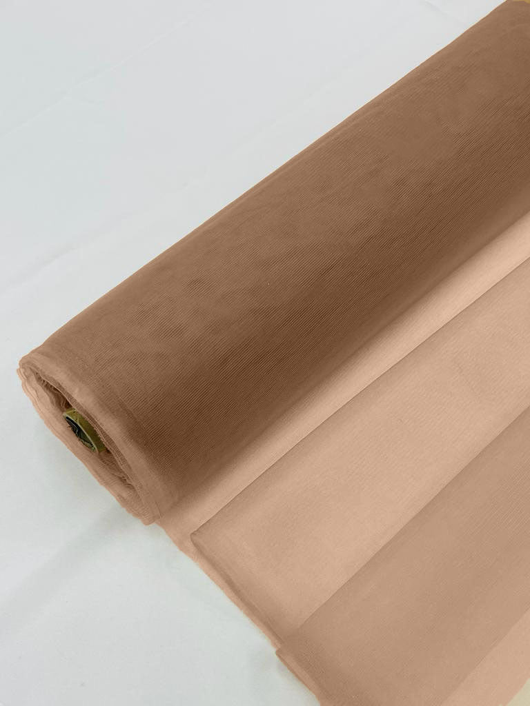 Illusion Mesh Sheer Fabric - Nude - 60" Wide Illusion Mesh Fabric Sold By The Yard