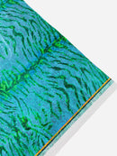 Tiger Design Spandex Fabric - Ocean Green - 58/60" Animal Print Mystique 4 Way Stretch Fabric By Yard