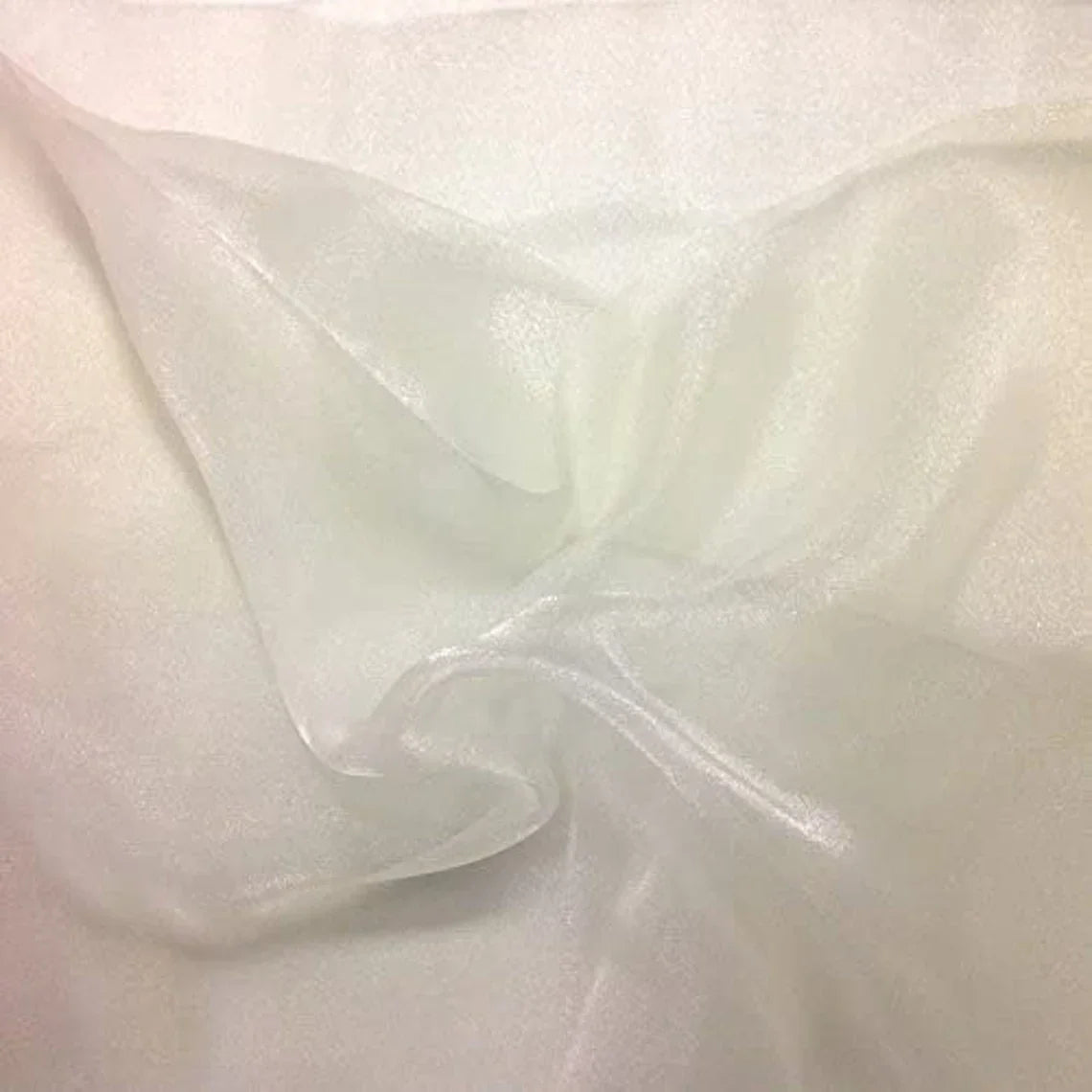 Organza Sparkle - Off-White - Crystal Sheer Fabric for Fashion, Crafts, Decorations 60" by Yard