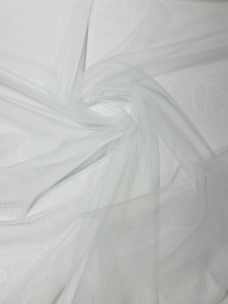 Illusion Mesh Sheer Fabric - Off-White - 60" Wide Illusion Mesh Fabric Sold By The Yard