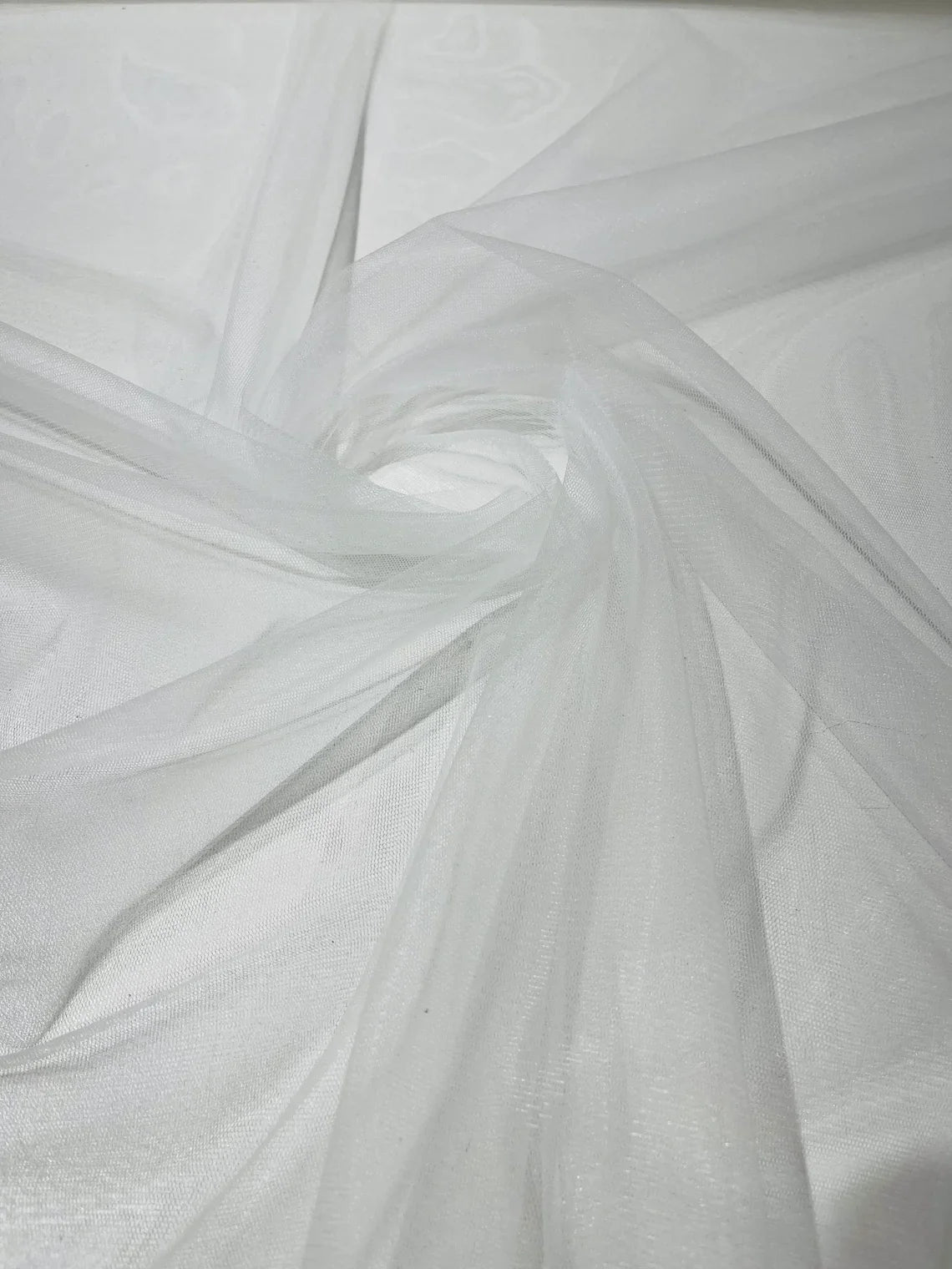 Illusion Mesh Sheer Fabric - Off-White - 60" Wide Illusion Mesh Fabric Sold By The Yard