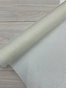 Shimmer Glitter Mesh Fabric - Off-White - Shiny Glitter Dots Design on Lace Mesh Sold By Yard