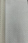 Beaded Diamond Net Fabric - Off-White - Embroidered Geometric Beaded Sequins Fabric Sold By Yard
