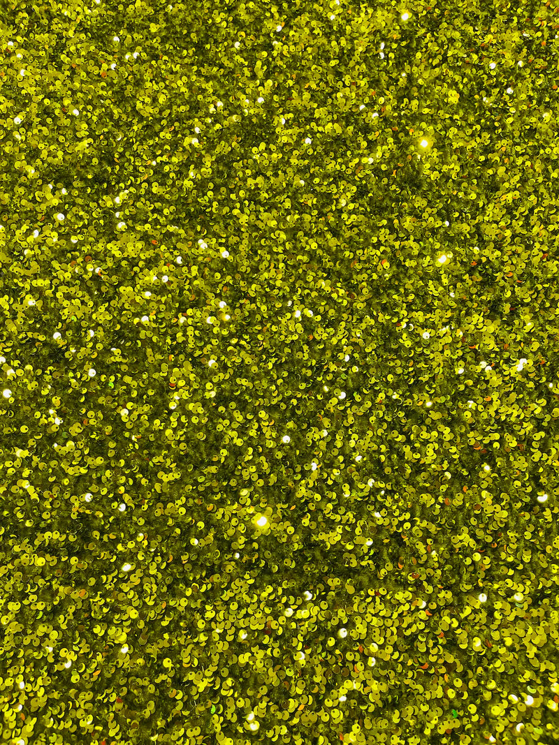 Stretch Velvet Sequins Fabric - Olive - Velvet Sequins 2 Way Stretch 58/60” By Yard