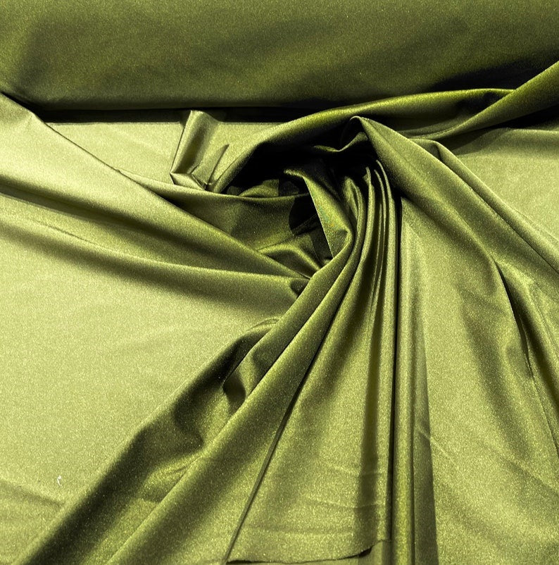 58" Shiny Milliskin Fabric - 4 Way Stretch Milliskin Shiny Fabric by The Yard (Pick a Color)