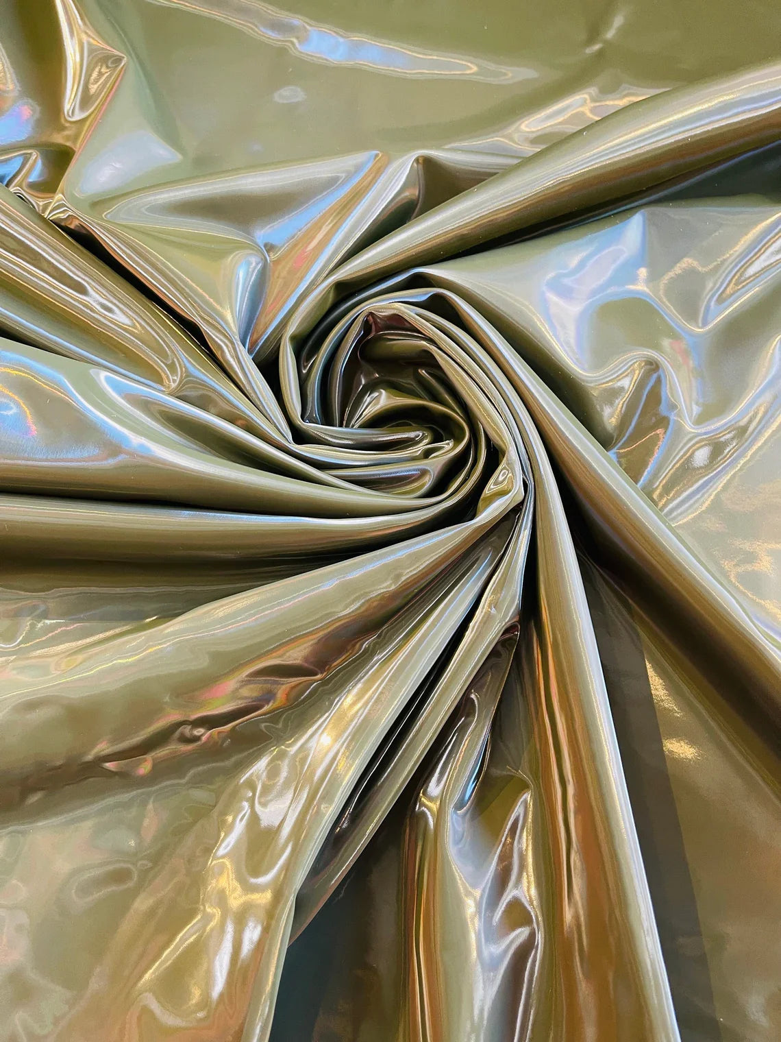 Latex Shiny Vinyl - 4 Way Stretch Milliskin Vinyl Spandex Latex Fabric Sold by Yard (Pick A Color)