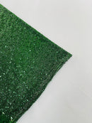 Shimmer Glitter Bead Fabric - Olive Green - Sparkle Stretch Sequins Bead Shiny Glitter Fabric By Yard