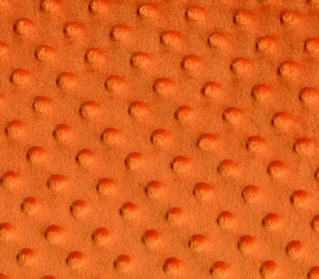 Copy of Minky Dimple Dot Fabric - Orange - Soft Cuddle Minky Dot Fabric 58/59" by the Yard