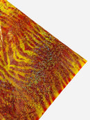 Tiger Design Spandex Fabric - Orange - 58/60" Animal Print Mystique 4 Way Stretch Fabric By Yard