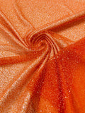 3D Beaded Lace Fabric - Orange - Heavy Embroidery Handmade Lace, Beaded Fabric By Yard