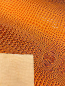 Gator Embossed Vinyl Leather Fabric - Different Colors - Sold By The Yard