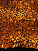 Mirror Sequins Velvet Fabric - Orange - Large Shiny Mirror Cut Sequins By Yard