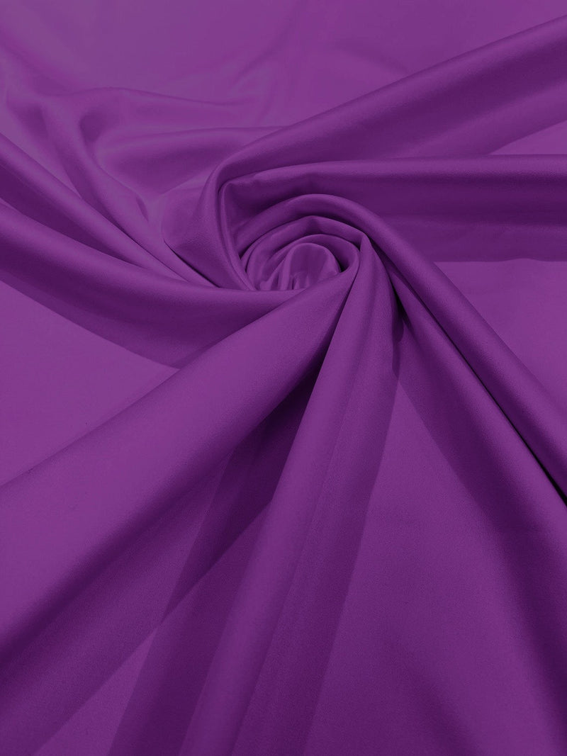 58/59" Satin Stretch Fabric Matte L'Amour - Orchid - Stretch Matte Satin Fabric Sold By Yard