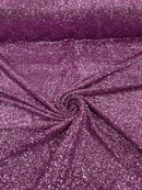 Mille Striped Stretch Sequins - Orchid - 4 Way Stretch Spandex Sequins Striped Fabric By The Yard