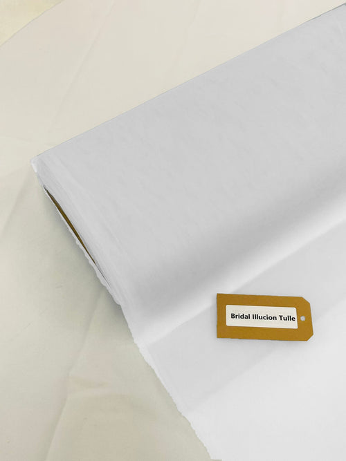 108" Tulle Illusion Fabric - Off-White - Premium Tulle Polyester Fabric Sold By Roll of 50 Yards