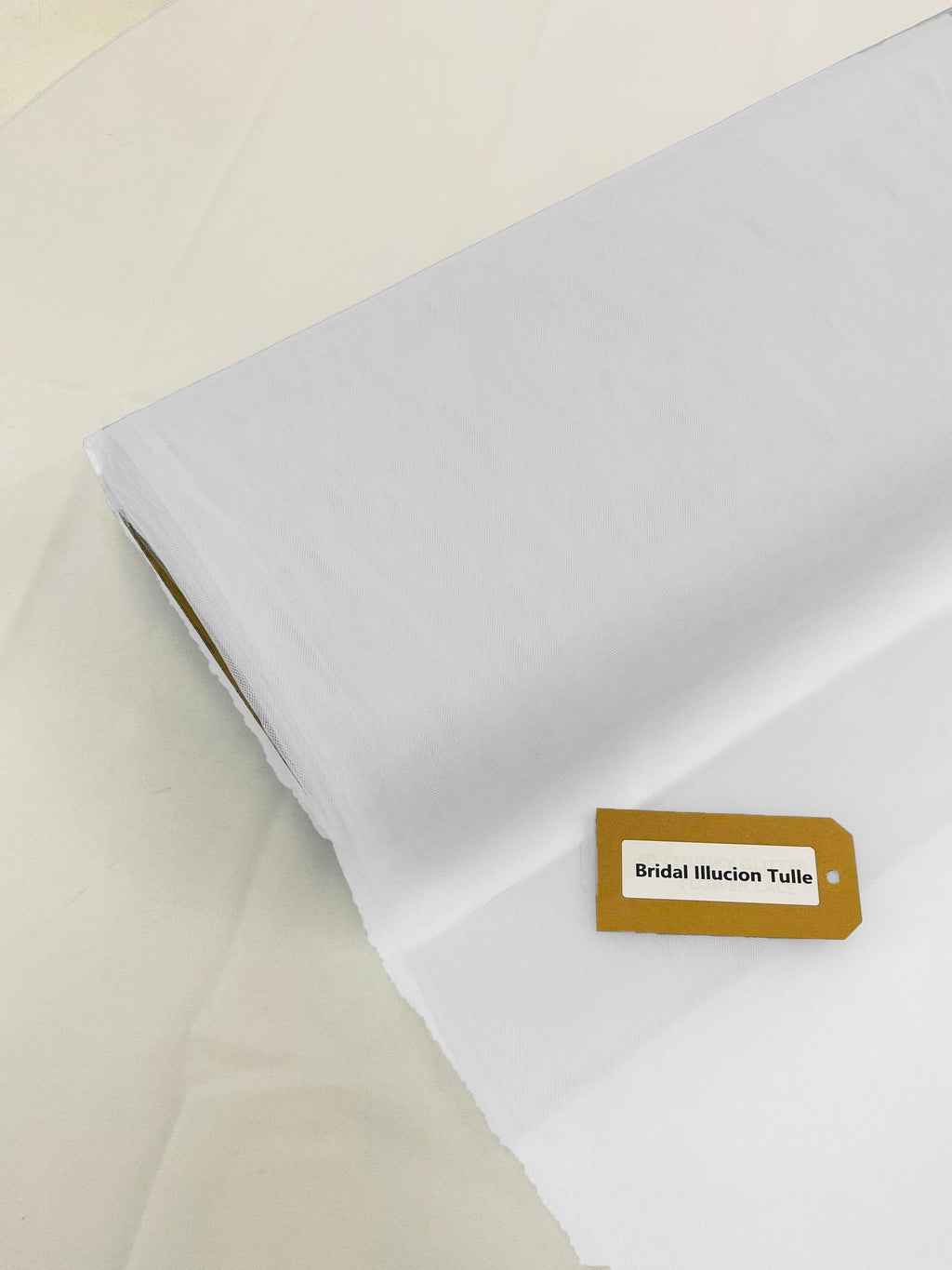 108" Tulle Illusion Fabric - Off-White - Premium Tulle Polyester Fabric Sold By Roll of 50 Yards