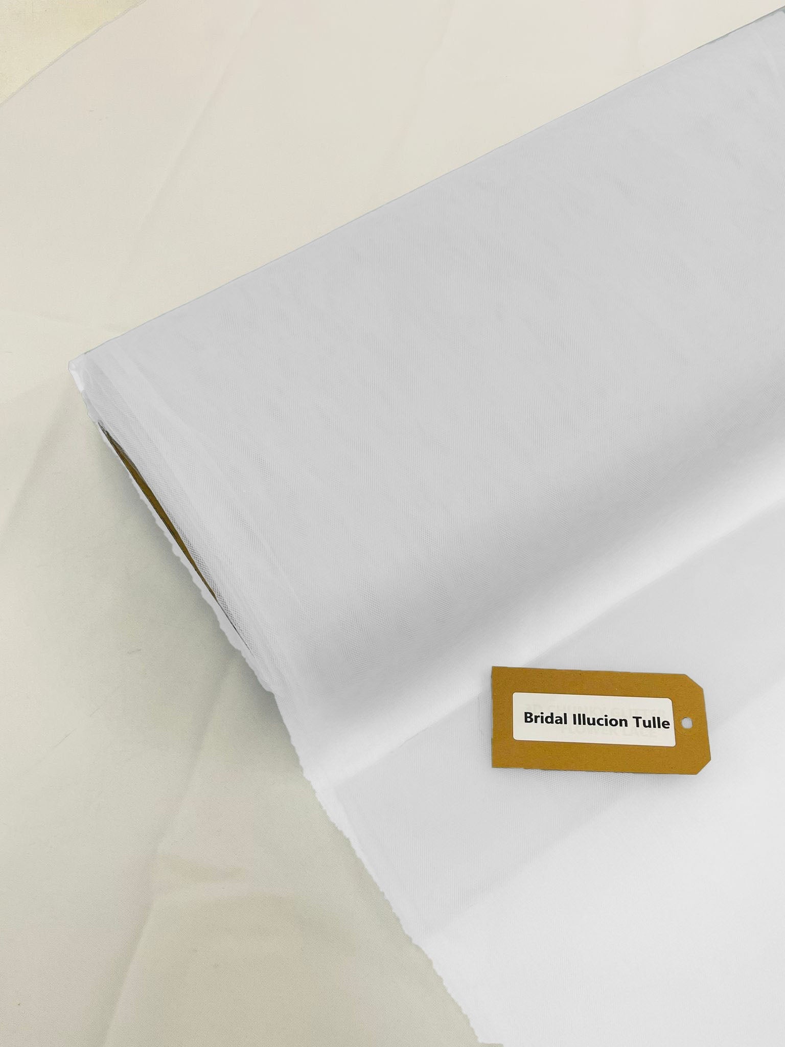 108" Tulle Illusion Fabric - Off-White - Premium Tulle Polyester Fabric Sold By Roll of 50 Yards