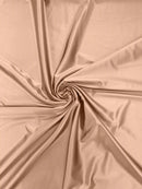 60" Heavy Shiny Satin Fabric - Peach - Stretch Shiny Satin Fabric Sold By Yard