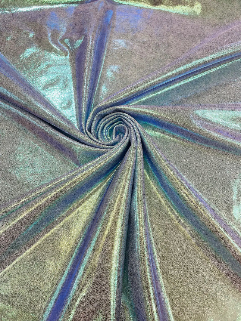 Mystique Foil Fabric - Pearl - 58/60" 4 Way Stretch Iridescent Foggy Foil Fabric Nylon/Spandex By Yard