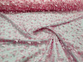 3D Butterfly Design Lace - Pink  - Embroidered Lace with 3D Butterfly Design By Yard
