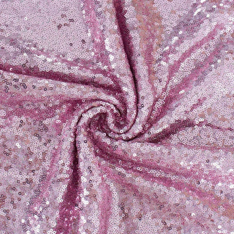 Mini Glitz Sequins - Shiny Sequins Embroidered on Mesh Fabric - Pick Color - 30 Yard Roll