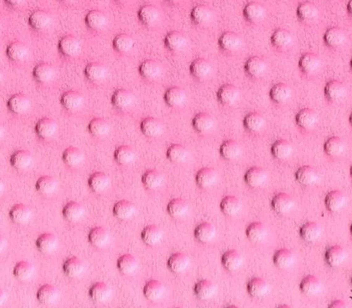 Minky Dimple Dot Fabric - Pink - Soft Cuddle Minky Dot Fabric 58/59" by the Yard